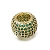Brass Micro Pave Cubic Zirconia European Large Hole Beads KK-C262-17G-03-1