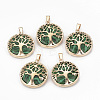 Synthetic Malachite Pendants G-S292-10A-G-1