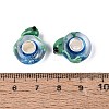 3D Lampwork & Brass Core European Beads FOIL-Q004-01A-3