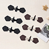 8Pcs 2 Colors Resin Buttons BUTT-CL0001-11-7