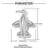 304 Stainless Steel Pendants STAS-OY014-88P-2