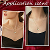 1Pc Alloy Glass Photo Frame Living Memory Floating Locket Pendant Rolo Chain Necklaces for Women NJEW-BM0001-01A-5