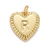 Rack Plating Real 18K Gold Plated Brass Pendants KK-E260-01G-R-1