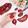 21Pcs 7 Styles Computerized Embroidery Polyester Sew on Patches PATC-PH0001-87-3