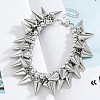 Hip-Hop Punk Goth CCB Plastic Spike Cone Charm Bracelets for Men WG608C0-01-3