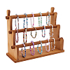 3-Tier Wooden Bracelet Organizer Display Riser Stands ODIS-WH0030-277A-1