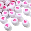100Pcs Opaque Acrylic Beads MACR-YW0003-79B-1