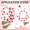 250Pcs 5  Colors Spray Painted Round Natural Schima Wood Beads WOOD-PA0001-73A-6