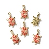 Alloy Enamel Pendants FIND-WH0129-32E-2