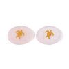 Natural Rose Quartz Cabochons G-T143-28M-1