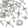 24Pcs 4 Styles Tibetan Style Alloy Pendants TIBE-FS0001-18-2