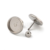 Non-Tarnish 201 Stainless Steel Stud Earrings Findings STAS-O004-07C-P-1