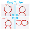 10Pcs 10 Colors Adjustable Nylon Cord Braided Bracelet Making MAK-TA0001-15-11