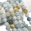 Natural Aquamarine Beads Strands G-L642-F05-12mm-1