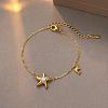 304 Stainless Steel & Crystal Rhinestone Charm Bracelets WGDDB62-02-1