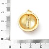 Brass Micro Pave Clear Cubic Zirconia Pendants KK-A303-17G-4