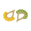 Dyed Natural Malaysia Jade & Glass Seed Beaded Pendants PALLOY-MZ01430-3