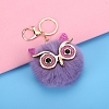 Owl Furry Pom-Pom Keychain for Women PW-WG49E57-09-1