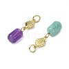 Natural Mixed Stone Pendants PALLOY-JF05830-2
