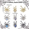 18Pcs 3 Colors Halloween Rack Plating Alloy Pendants FIND-SC0004-23-2