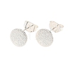 304 Stainless Steel Stud Earring Findings STAS-Z021-A-01S-1