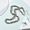 Natural Dalmatian Jasper Chip Beaded Necklaces for Men Women NJEW-G159-01O-3