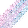 Transparent Painted Glass Beads Strands X1-DGLA-A034-T8mm-A22-2