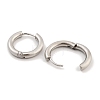 Tarnish Resistant Frosted 304 Stainless Steel Huggie Hoop Earrings for Women EJEW-C096-32B-P-2