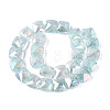 Electroplate Transparent Crackle Glass Beads Strands EGLA-Q135-02A-B02-2