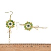 304 Stainless Steel with Glass Beads Dangle Earrings EJEW-MZ00808-7