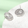 Brass Micro Pave Cubic Zirconia Stud Earrings EJEW-G471-13P-01-2