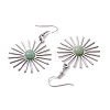 Star 201 Stainless Steel Natural Gemstone Dangle Earrings for Women EJEW-JE05835-5