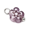 Handmade Millefiori Glass Charms PALLOY-JF04572-02-4