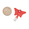 Glass Seed Beaded Butterfly Pendants PALLOY-MZ00484-01-2