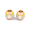 Brass Enamel European Beads KK-CBA6818-11G-1