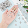 200Pcs Flower 316 Surgical Stainless Steel Filigree Joiners STAS-DC0011-47-3