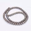 Natural Pyrite Bead Strands G-G670-09-6mm-2