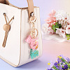Alloy & Resin Tassel Keychainss AJEW-TADJ0001-20G-11-5