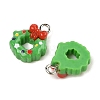 Christmas Theme Opaque Resin Pendants RESI-S08-02O-2