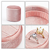 Velvet Cover Plastic Couple Ring Box VBOX-WH0005-05A-3