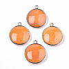 Natural Crackle Agate Pendants G-N326-87A-11-1