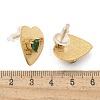 Brass & Glass & Plastic Stud Earrings EJEW-D302-03G-01B-3