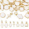 21Pcs 7 Styles Brass Enamel Charms KK-TA0003-19A-1