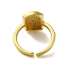 Brass with Cubic Zirconia Rings RJEW-B057-03G-02-3