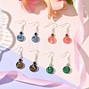 4 Pairs Natural Mixed Stone & Synthetic Cherry Quartz Glass & Synthetic Malachite Dangle Earrings for Women EJEW-TA00565-2