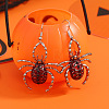 Halloween Spider Alloy Acrylic Dangle Earrings HA3118-1