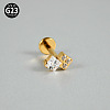 G23 Titanium Micro Pave Cubic Zirconia Cartilage Earrings WG0CACB-08-1