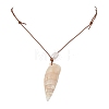 Summer Beach Natural Cultured Freshwater Pearl & Natural Shell Pendant Necklaces NJEW-JN05100-02-4