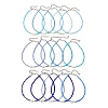15Pcs 15 Colors Summer Beach Dyed Synthetic Turquoise Turtle with Glass Beaded Anklets AJEW-AN00776-2