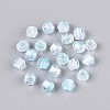 Transparent Spray Painted Glass Beads EGLA-N018-4mm-06-2